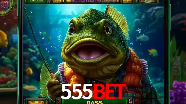 Personagem de peixe pescador do popular jogo de slot com tema de pescaria, uma das emocionantes opções de caça-níqueis para jogar e ganhar no cassino 555BET.